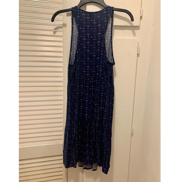 Navy Blue patterned Juniors dress - Picture 4 of 5